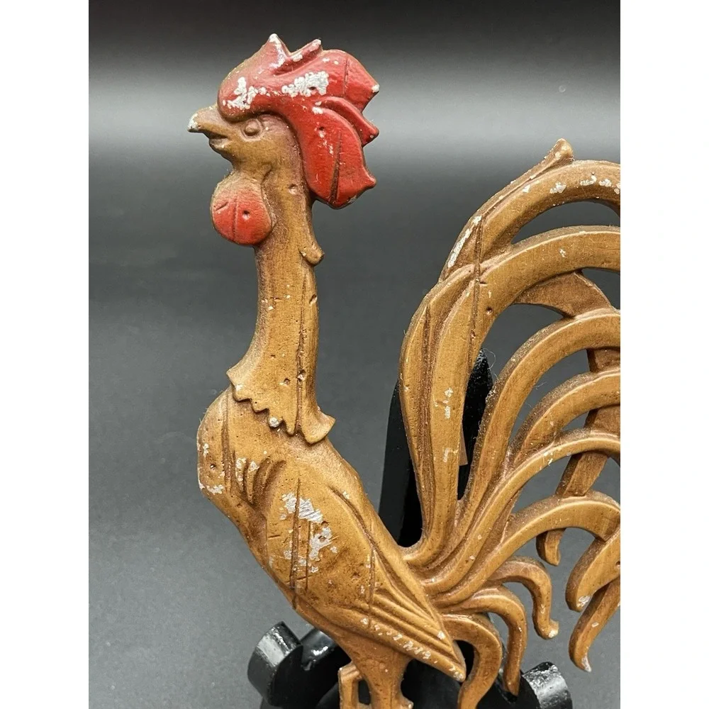 MCM Sexton USA Metal Rooster Wall Hanging 1960's - Picture 3 of 5